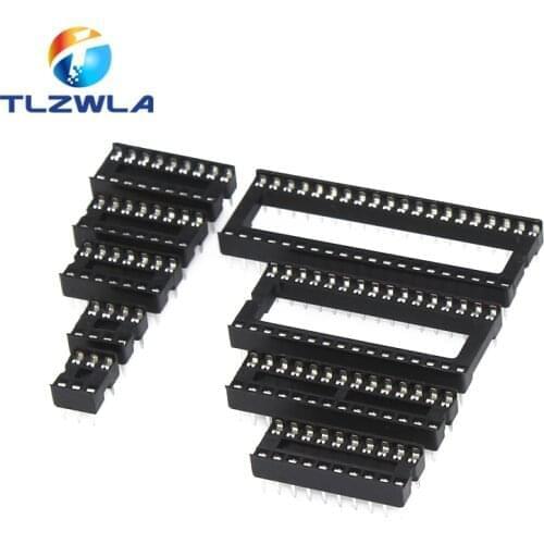500pcs IC Sockets DIP6 DIP8 DIP14 DIP16 DIP18 DIP20 DIP28 DIP40 pins Connector DIP Socket 6 8 14 16 18 20 24 28 40 pin