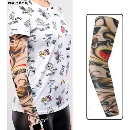 Nu-TATY Skull eyes Man&woman style Tattoo Sleeve Stockings Body Art Leggings Cool Boys Girls Party Wearings