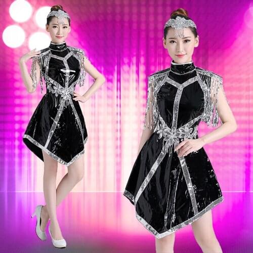 Jazz dance costume female new sequins tassel modern dance clothing fashion stage costume show adult
