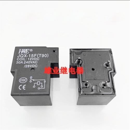 HOT 12V relay JQX-15F T90 JQX15F T90 JQX 15F T90 12VDC DC12V 12V 30A 4PIN