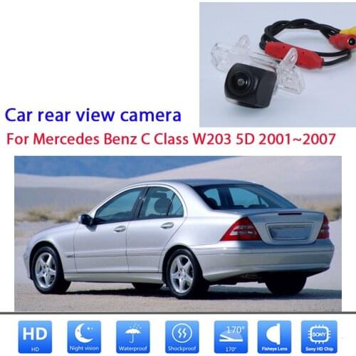 Fisheye lens starlight night vision car rear view camera For Mercedes Benz C Class W203 5D 2001~2007 Night Vision Parking Camera