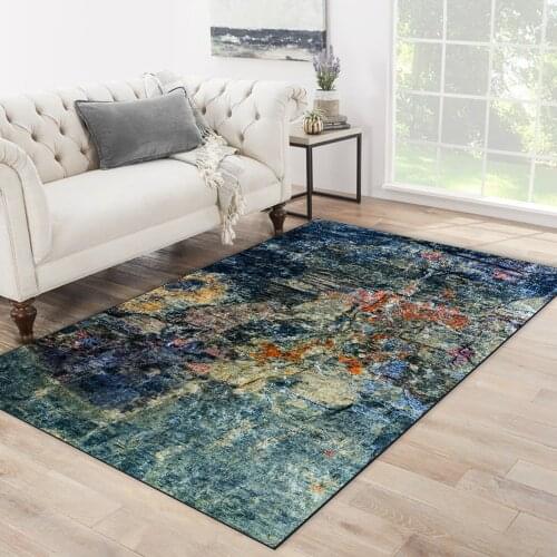 Blue navy blue color fish sea blue ethnic patterned carpet modern carpet living room carpet free shipping soft textured carpet