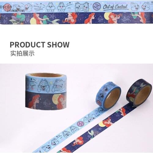 Chip Dale Ariel Princess Mermaid Washi Tape Paper Stickers Diary Notebook Stationery Creative Cartoon Hand Account DIY Toys New