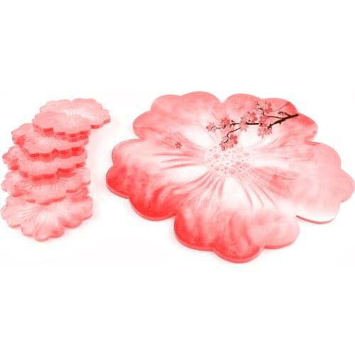 Mixed Style Flower Compote Coaster Silicone Mold Set DIY Handmade Crystal Epoxy Mold Petal Compote Tray Resin Mold Art Crafts