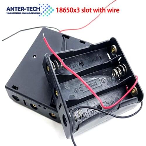 New 18650 Power Bank Cases 3X18650 Battery Holder Storage Box Case 3 Slot Batteries Container With Wire Lead Pin battery box