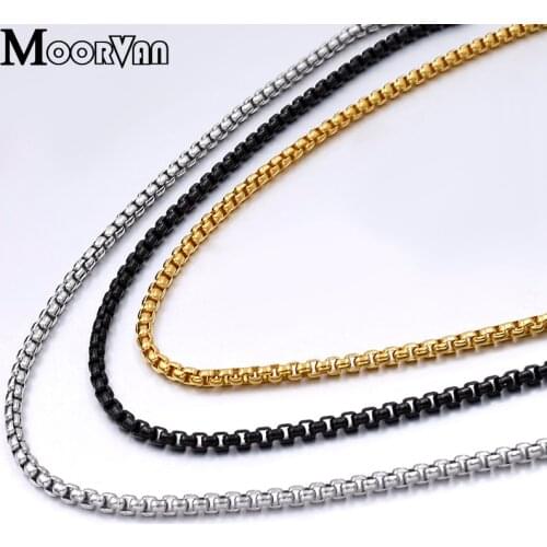 Stainless Steel Necklace For Men Jewellery box Chain Necklaces Women fashion jewelry accessories party gift