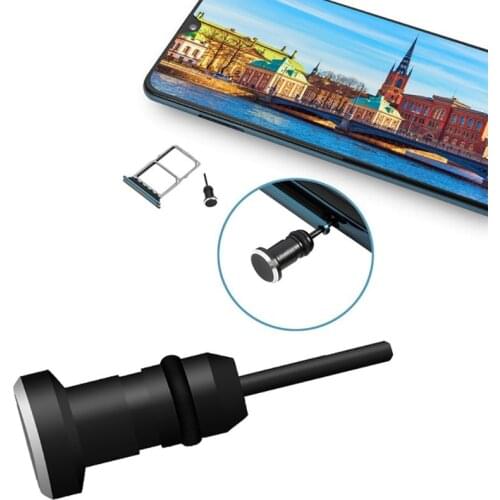 A9LC Headphone Jack Dustproof Accessories Charging Ports Protector Anti Dust Plug Portable Metal Dust Stopper Card Retrieve