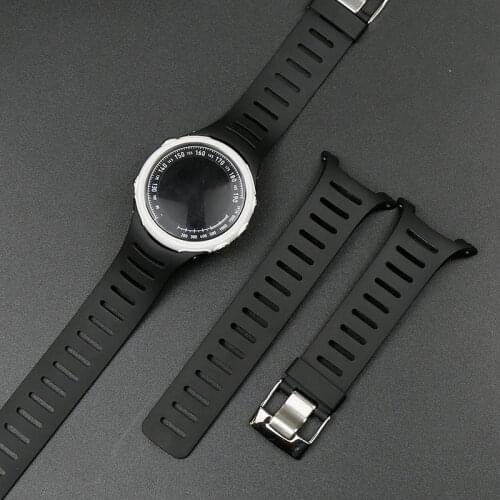 Watch Accessories Soft Rubber Silicone Strap For SUUNTO T Series T1 T1C T3 T3C T3D T4C T4D Men Womens Watch Strap