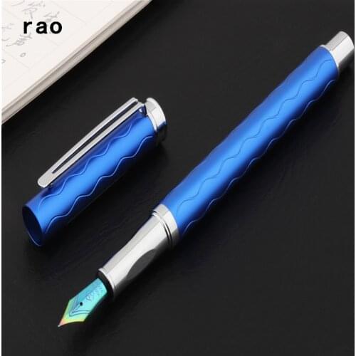 Luxury quality 3703 Blue Business office Colored Nib Fountain Pen student School Stationery Supplies ink for writing