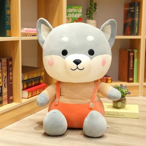 Cute Stuffed Shiba Inu Plush Toys Dressing Husky Dog Toys Gift Soft Doll Kawaii Dog Pillow Cushion Sofa Gifts Xmas Gift Party