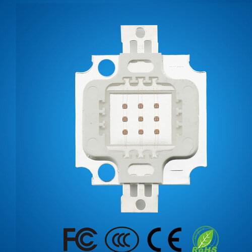 10W Lamp bead diode White/Warm White/Purple/Blue/Red/Green/Plant Grow Light Led Lights Copper Substrate 10Watt LED chip Bulb SMD