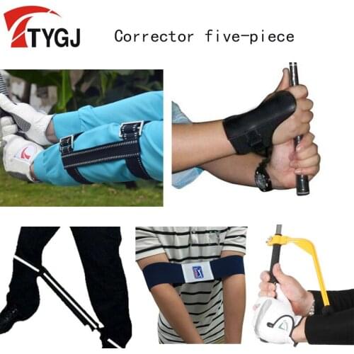 TTYGJ Coach Recommended Golf Products Beginner Action Posture Corrector Correct 5 Piece Arm Alert / Wrist Holder Swing Trainer