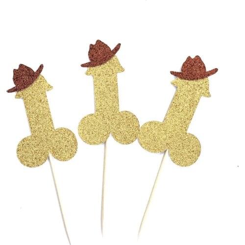 12pcs Nashville Bachelorette party, penis cupcake toppers, Nash bash , Last rodeo bachelorette, boots and bling bachelorette