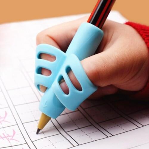 3pcs Children Writing Pencil Pen Holder Kids Learning Practise Silicone Pen Aid Grip Posture Correction Device for Students