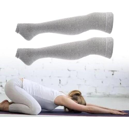 1Pair Thigh Stocking Breathable High Elasticity Exercise Anti Slip Silicone Yoga High Socks Widen Welts Yoga Compression Socks