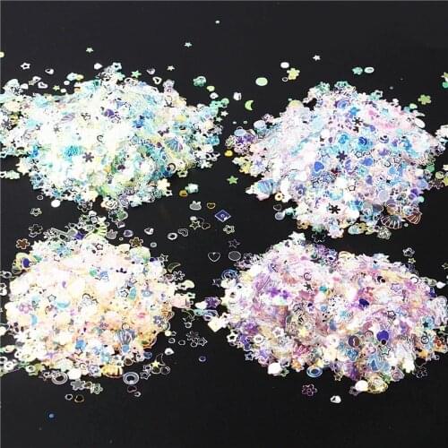 10g/Bag Unmatched Nail Sequins Glitter Colorful Macaroon Crystal Paillettes Lentejuelas Mixed Shapes For DIY 3D Nail Phone Decor