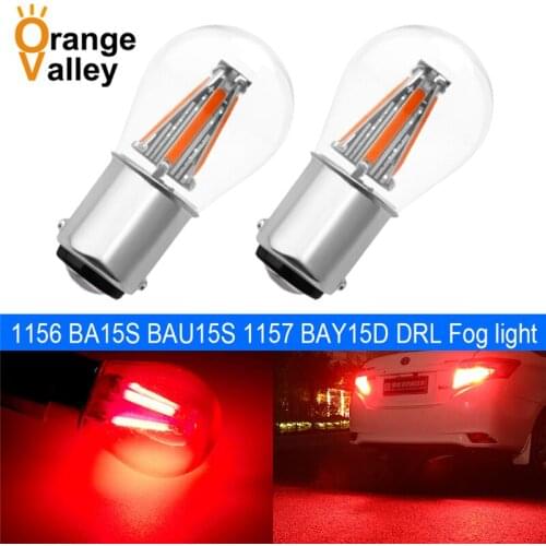100PCS 1156 BA15S 1157 BAY15D BAU15S BA15D CAR LED Filament Light 4 COB Turn Signal Lights Tail Light Parking Lamps Reverse Lamp
