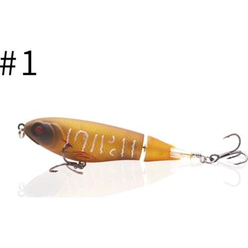 105mm 17g Topwater Whopper Fishing Lures ABS Plastic Hard Baits Artificial Rotating Soft Tail Fishing Tackle Accessories