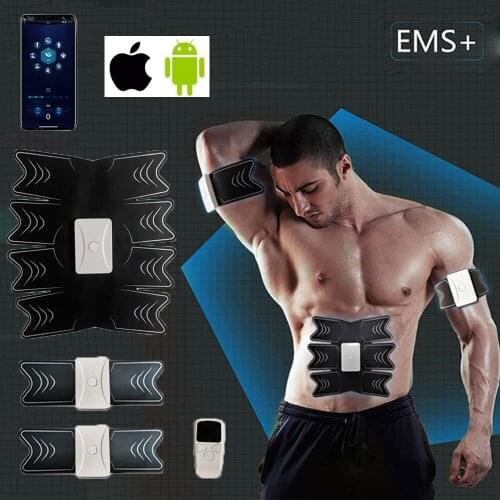 3 in1Body Shaping Massager EMS Abdominal Muscle Stimulator Electric Weight Loss Stickers APP Control Fitness Device At Home Gym