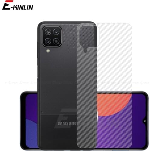 5pcs Soft Back Cover Screen Protector For Samsung Galaxy M62 M02 M42 M12 3D Carbon Fiber Sticker Protective Film Not Glass