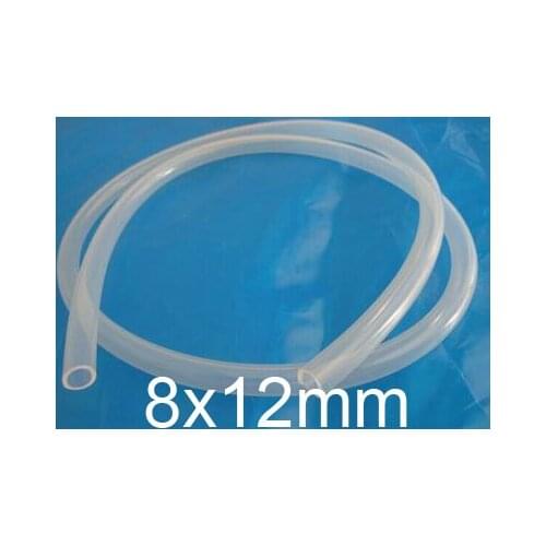 8mm ID 12mm OD 8x12 Transparent Food Grade Medical Use FDA Silicone Rubber Flexible Tube / Hose silicon tubing