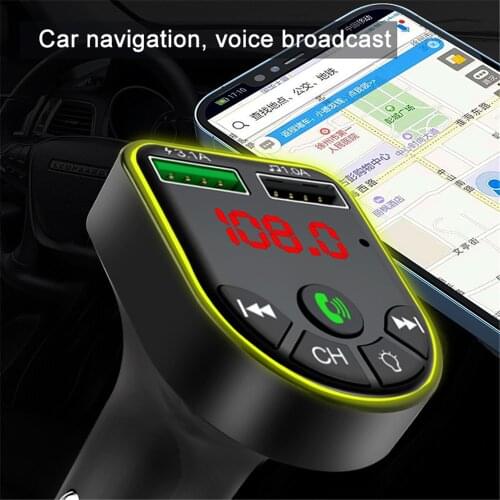 QC3.0 Dual USB Fast Charger Bluetooth 5.0 FM Transmitter Car Kit MP3 Modulator Player Wireless Handsfree Audio Receiver Adapter