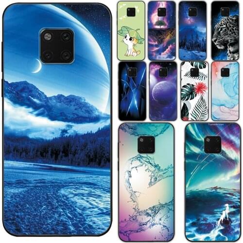 For Huawei Mate 20 Pro Case 6.39" TPU Phone Shell For Huawei Mate 20 Pro Soft Silicone Cover on Mate 20 Pro Scenery Style Case