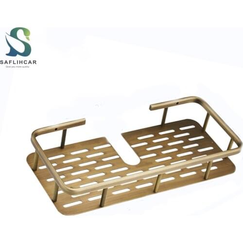Free Shipping Antique Brass Bathroom Shelves Soap Rack Put Shampoo and Water Shower Gel On The Bathroom Shower Set