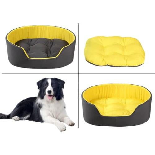 Two-color Dog Kennel Can Be Washed with Mats, Pet Kennel, Universal 3D Surround Shape for All Seasons Comfortable Sleep Pet Bed