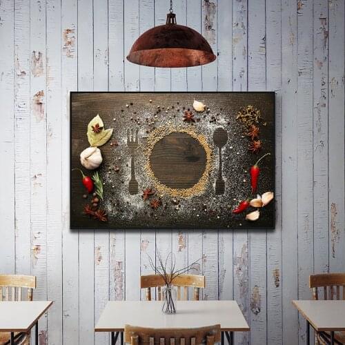 Multisize Delicious Food Canvas Painting Nordic Style Poster and Print Herbs and Spices Modern Wall Art Home Decoration