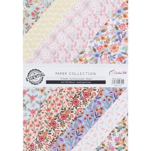 CRZCrafter 6"x4 Inch Scrapbooking Pattern Craft Designer Decorative Papers One Side Designs Background Origami Pack Acid Free