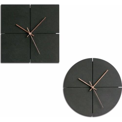 Circular concrete wall clock silicone mold square cement clock handmade mould household decoration plaster mould