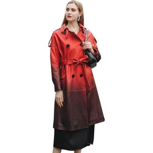 Real Genuine Leather Jacket Autumn Winter Coat Women Clothes 2020 Korean Long 100% Sheepskin Coat Female Jacket Tops ZT4241