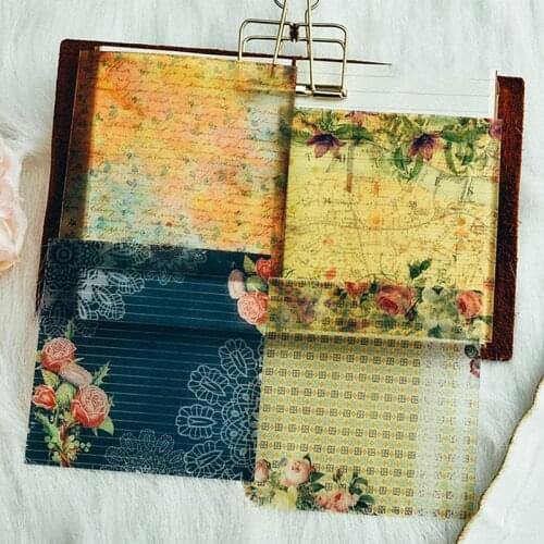 Lychee Life Lace Flower Pattern Vellum Paper Stickers For Diy Card Making Scrapbooking Happy Planner Gifts