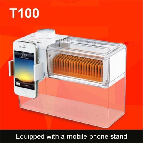 T100 Mini Electric Paper Shredder Broken card machine household Office mute pulverizer Transparent shredder Shredding size 3mm