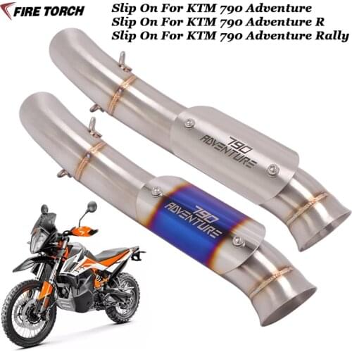 Motorcycle Escape Exhaust Modified 51mm interface Stainless Steel Middle Link Pipe For KTM 790 Adventure KTM 790 ADV R Rally