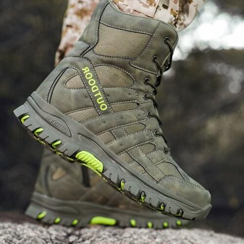 2021 Winter Mens Boots Ultra Light Outdoor Work Shoes Men Hiking Shoes Sport Zapatillas Lace-up Beach Athletic Shoes Male Shoes