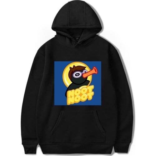 NOOT NOOT Pingu GeorgeNotFound Merch Print Autumn Winter Holiday Men/Women Pure Cotton Fleece Hooded Streetwear Casual Style