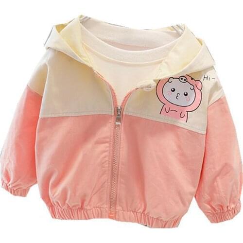 Spring Autumn New Baby Girl Clothes Fashion Children Boys Cartoon Hooded Jacket Toddler Casual Clothing Infant Kids Sportswear