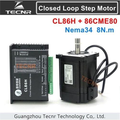 Orginal Leadshine nema34 8NM Closed loop Hybrid servo driver kit CL86H and 86CME80 stepping motor drive 86mm