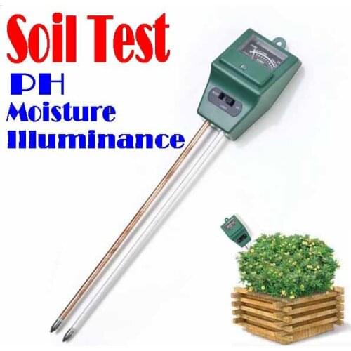 BY DHL FEDEX 50 pieces 3 in 1 Plant Flowers Soil Test Kits PH Tester Moisture Meter Light Illuminance Analyzer