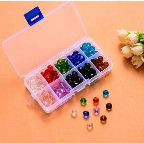 150-1000Pcs/Pack 10 Color Colorful Transparent Acrylic Loose Spacer Beads For Making Jewelry DIY Bracelet Crafts Accessories