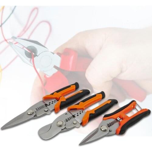 Wire Stripper Craftmanship Corrosion Resistant Stainless Steel Multifunctional Electrician Shear for Distribution Box Pliers