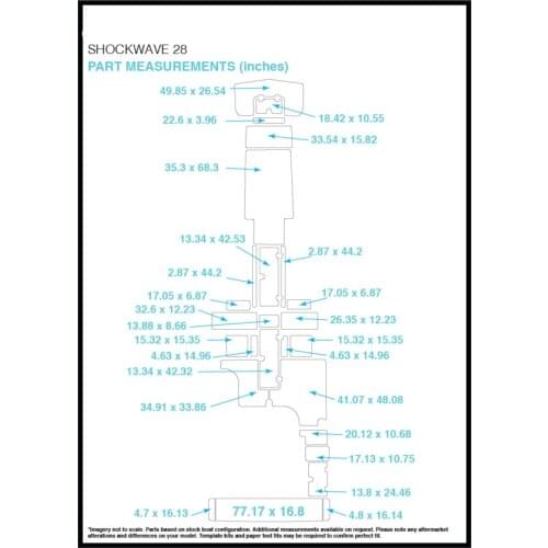 Shockwave 28 Swim Step & Cockpit Pad Boat EVA Teak Decking 1/4" 6mm