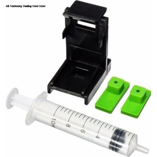 1 SET 3 in 1 10ml Syringe Ink Cartridge Clamp Absorption Clip Rubber Pads Pumping Tool Compatible For HP 60/61 High Quality