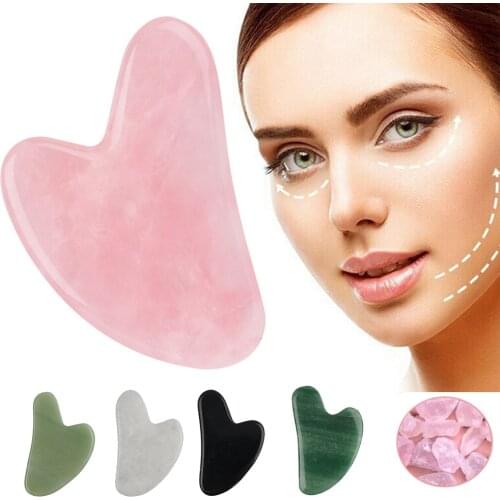 Natural Jade Gua Sha Gouache Scraper For Face Massager Guasha Stone Gua Sha Massage Tool For Back Scratcher Facial Massager