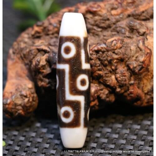 Treasure Energy Tibetan Old Agate Oily 9 Eye Kingdom Totem dZi Bead 59MM Amulet Pendant A Timestown UPD210106A