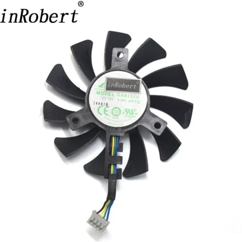 75mm APISTEK GA81S2U -PFTG GA81O2U DC 12V 0.38A Cooler Fan Replace For ZOTAC GeForce GTX 970 4GB 4Pin Graphics Card Cooing Fans