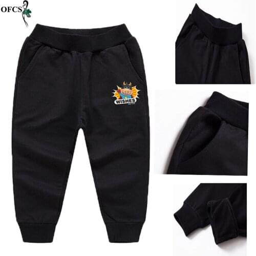 Spring Children Casual Pants Kids Trousers For Teen Girls Boy Clothes Fashion Cartoon Sports Pants Toddler Bottoms Infant Pants