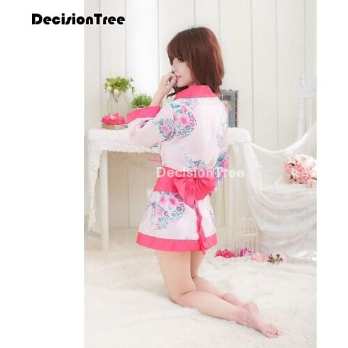 2021 japanese style news kimono dress women lace sexy costume haori night gown pajamas party homewear elegant party dress